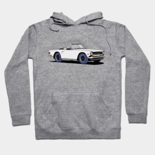 Triumph TR6 Car in white Hoodie